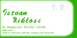 istvan miklosi business card