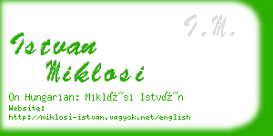 istvan miklosi business card